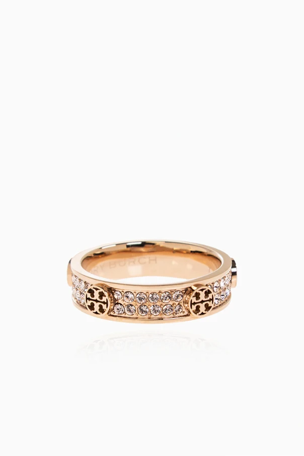 GOLD Ring mit funkelnden Kristallen