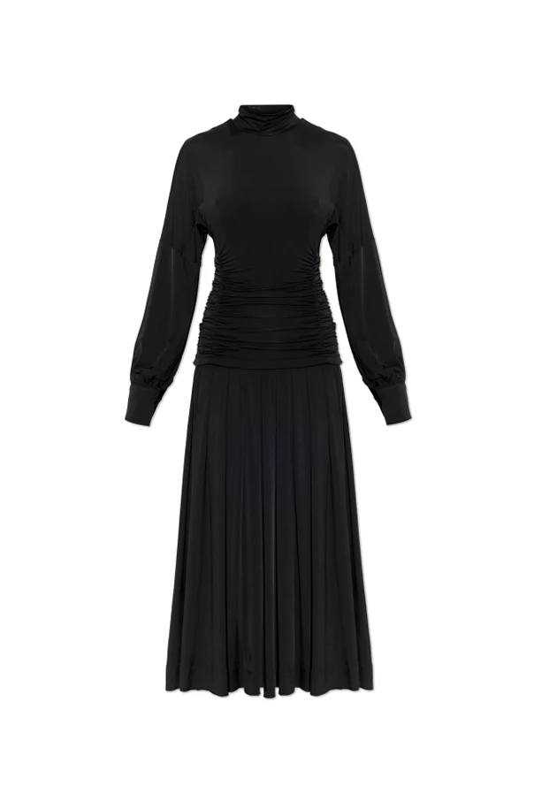 SCHWARZ Kleid mit Drapierungen