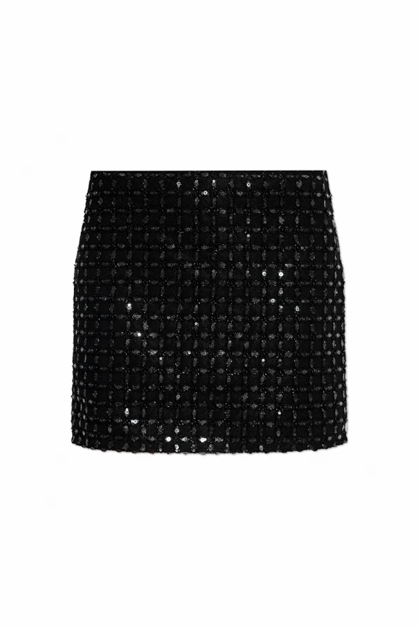 CZARNY Spódnica z cekinami