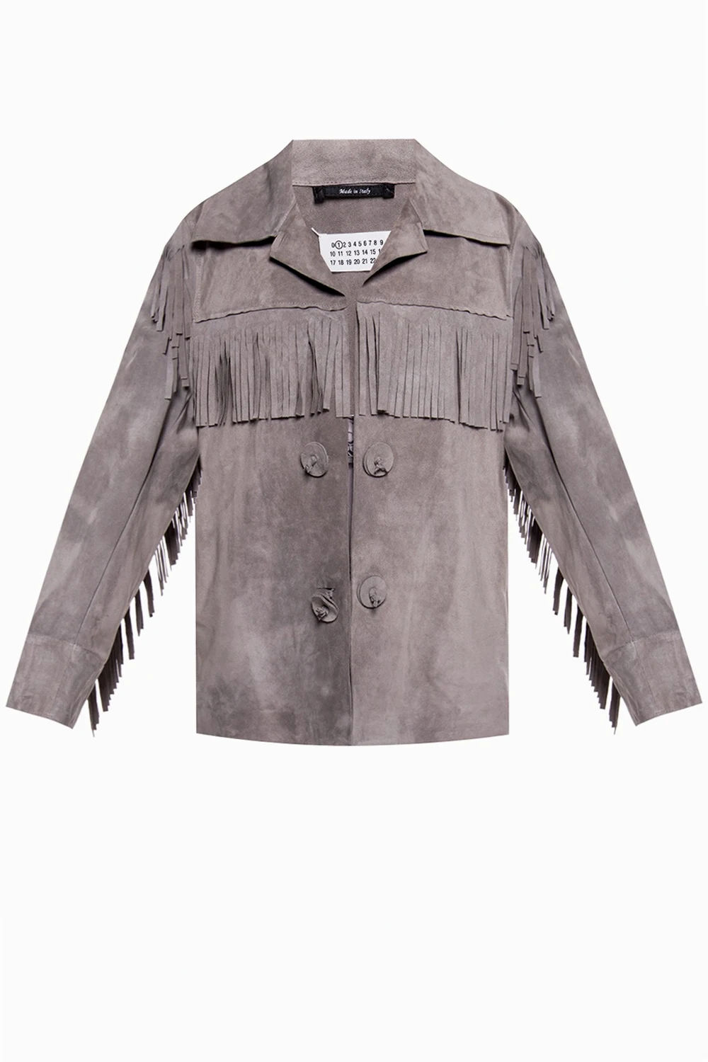 Suede jacket with fringes