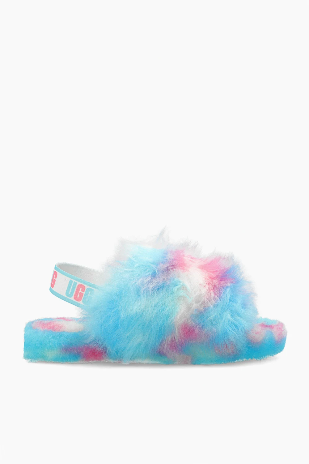 ‘K Fluff Yeah’ shearling slides