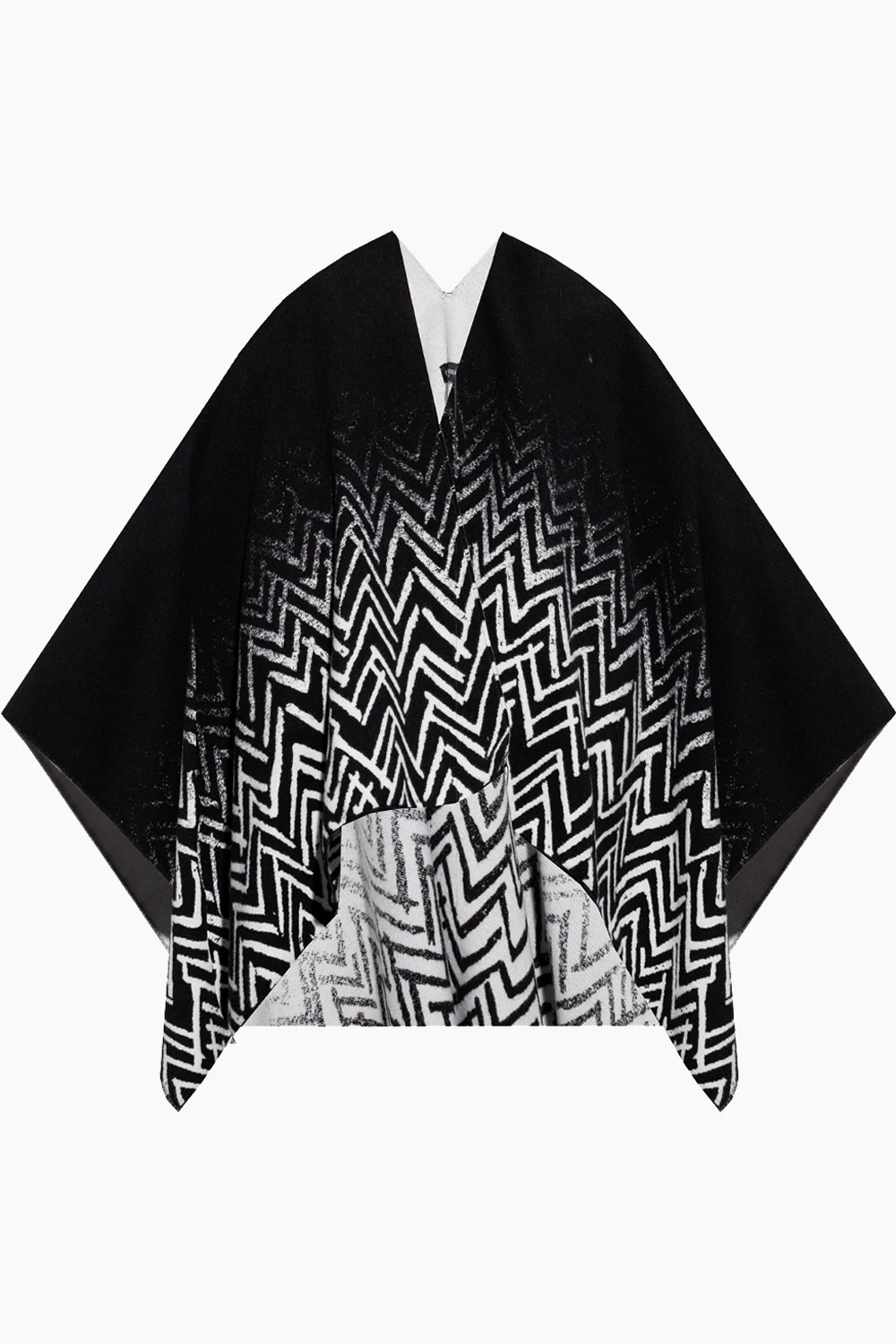 BLACK Embroidered poncho