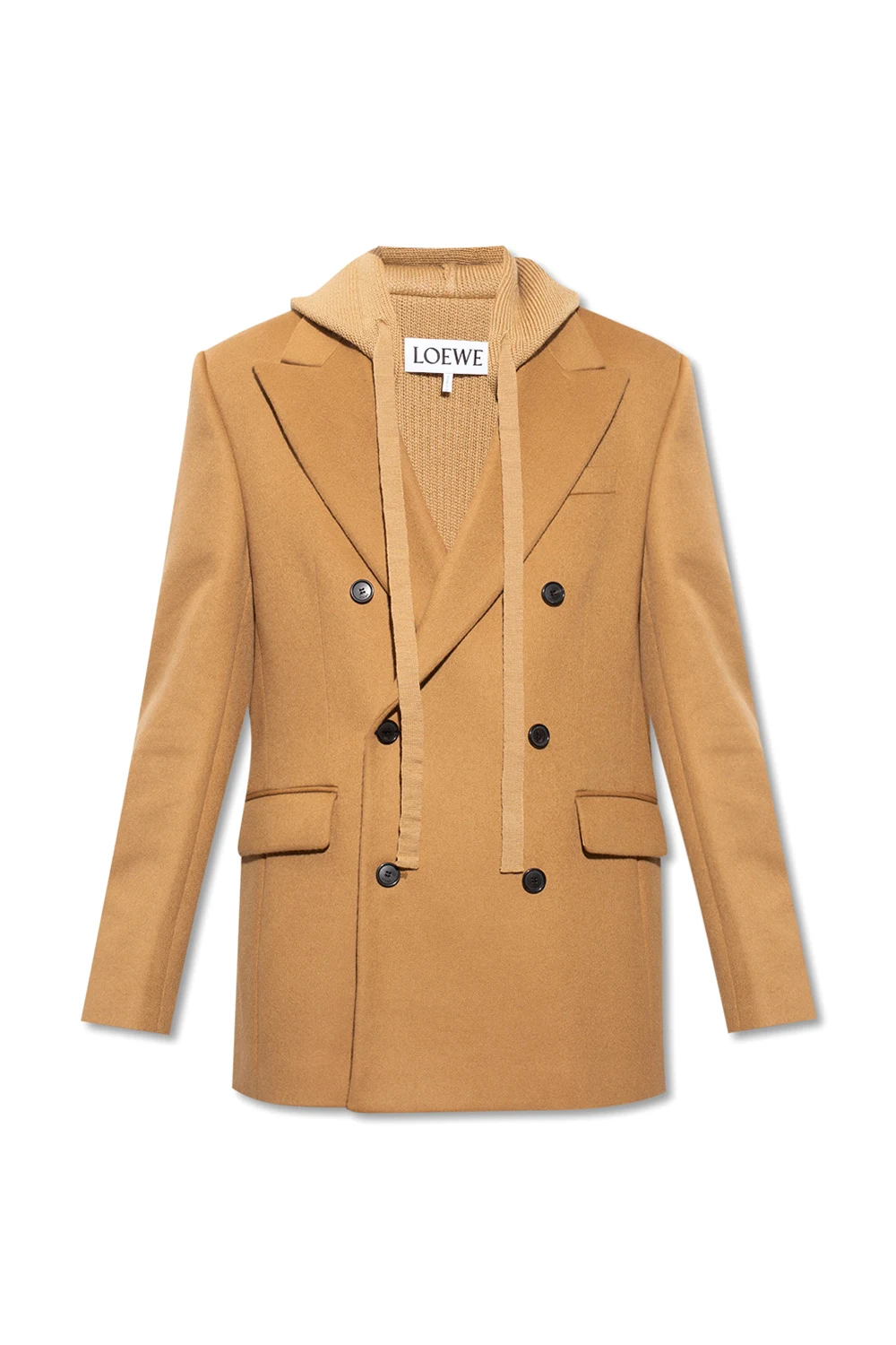 BROWN Hooded coat