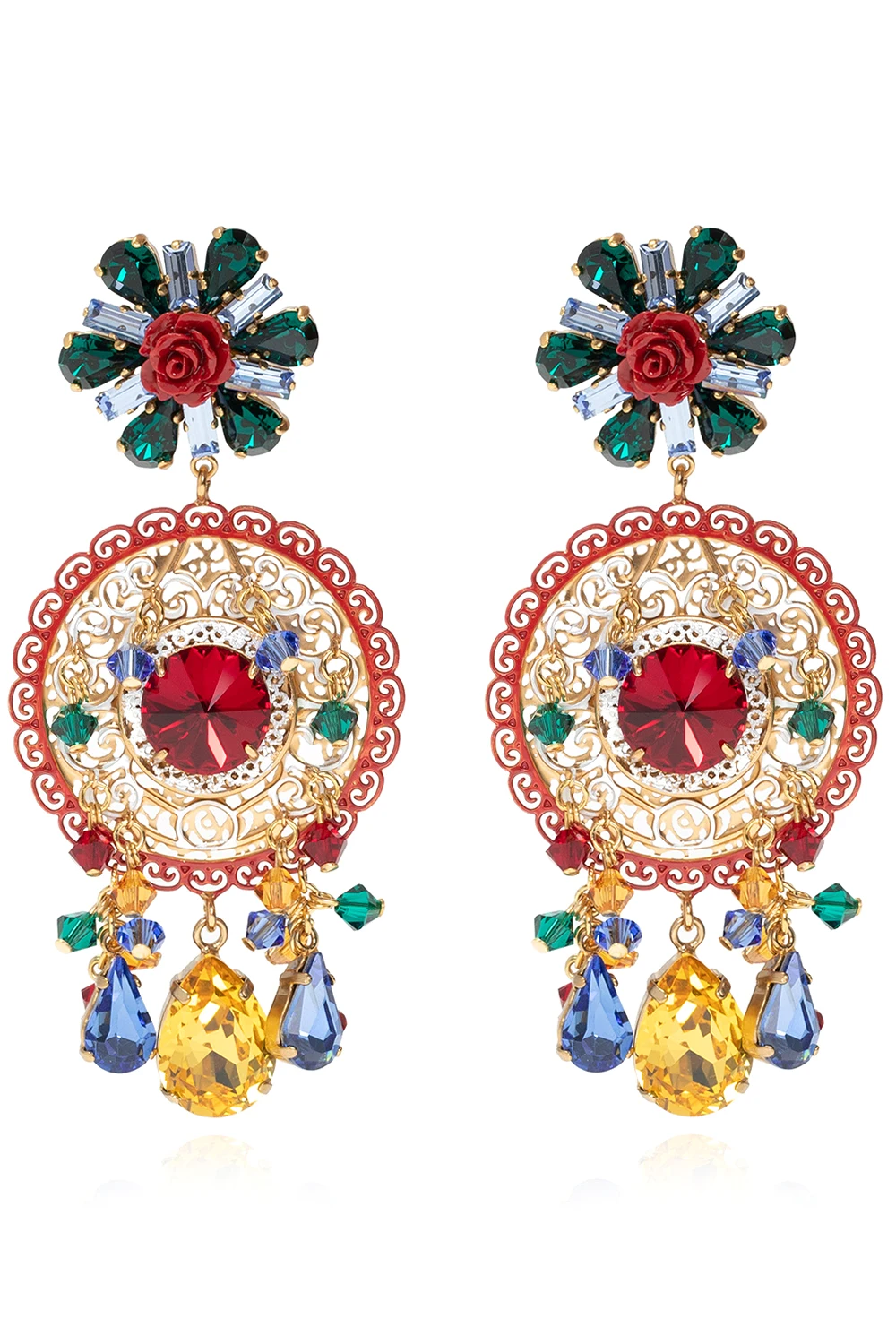 Drop clip-on earrings