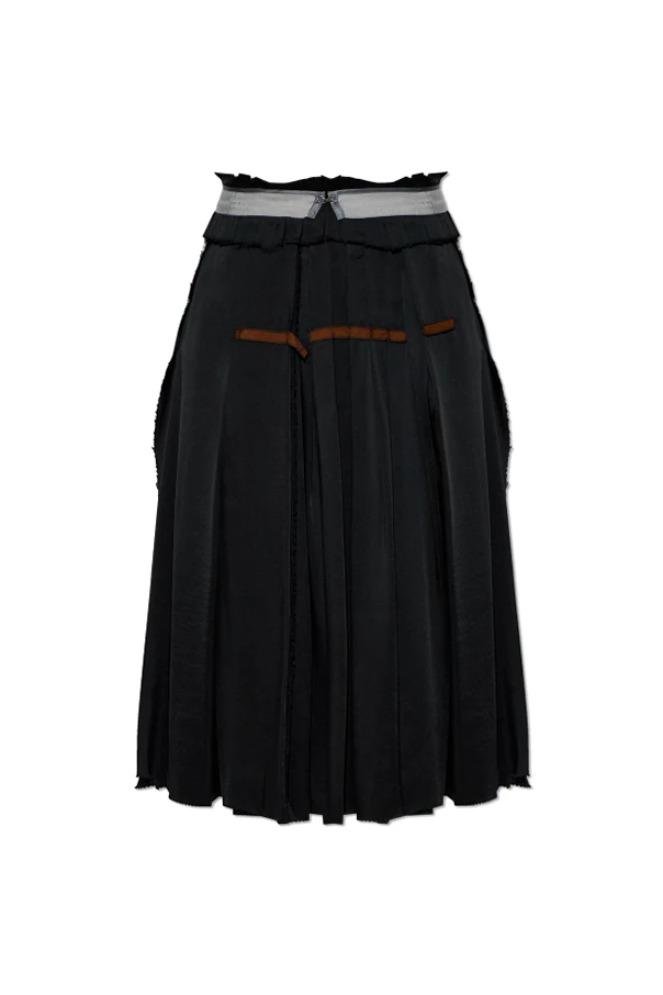 BLACK Pleated skirt