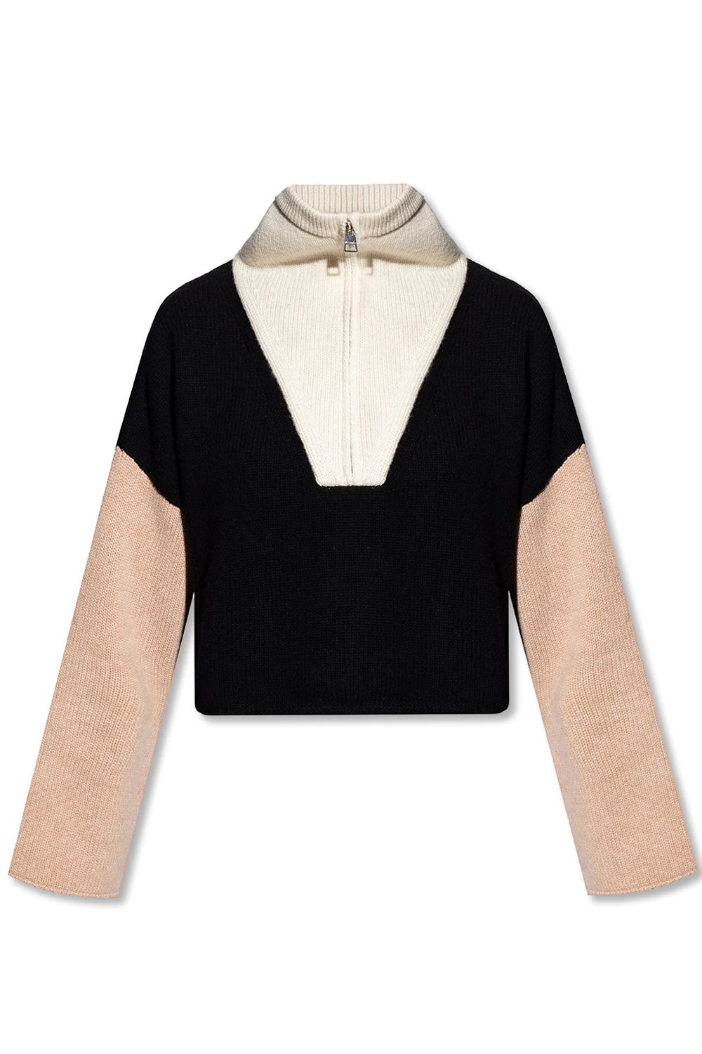 BLACK Sweater with high neck