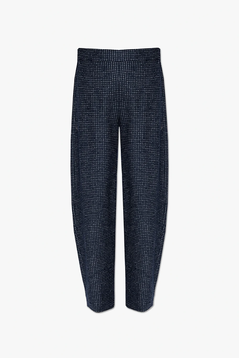 NAVY BLUE Checked trousers