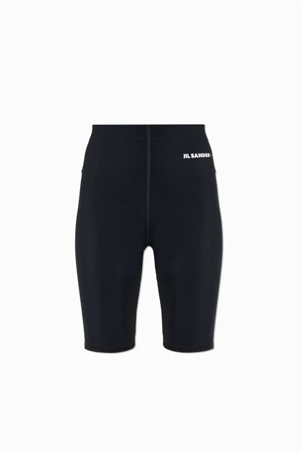 BLACK Short leggings with logo