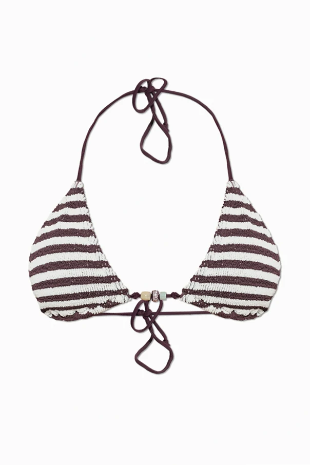 BRĄZOWY Góra  od kostiumu kąpielowego `Beaded Ingrid`