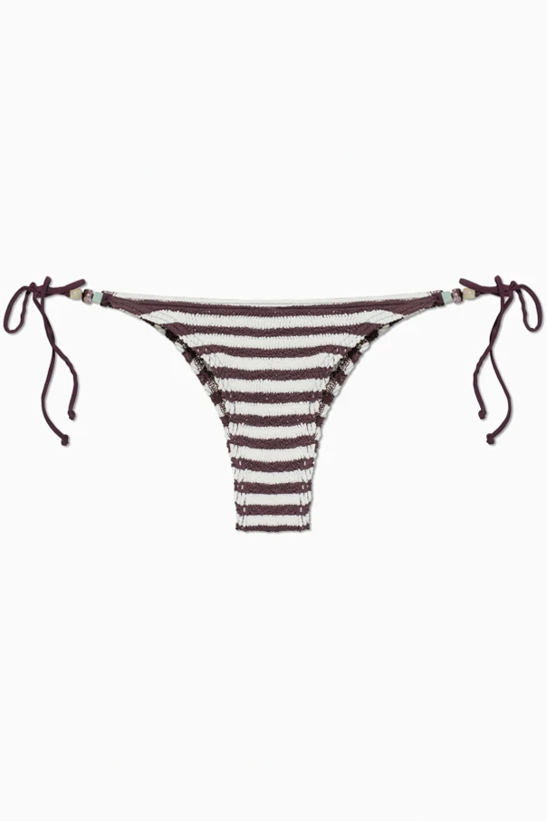 BRĄZOWY Dół  od kostiumu kąpielowego `Beaded Tie`