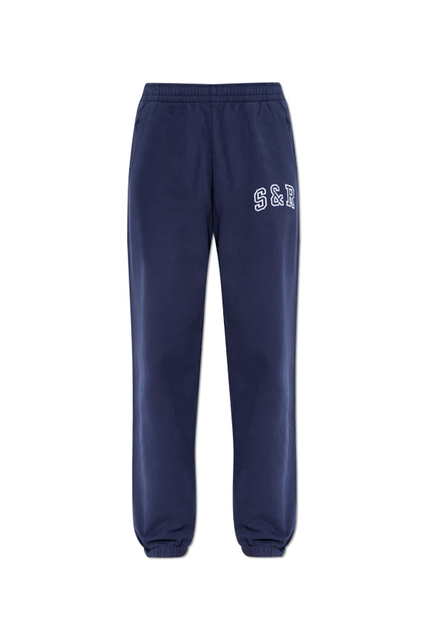 NAVY BLUE Sweatpants with cuffed legs