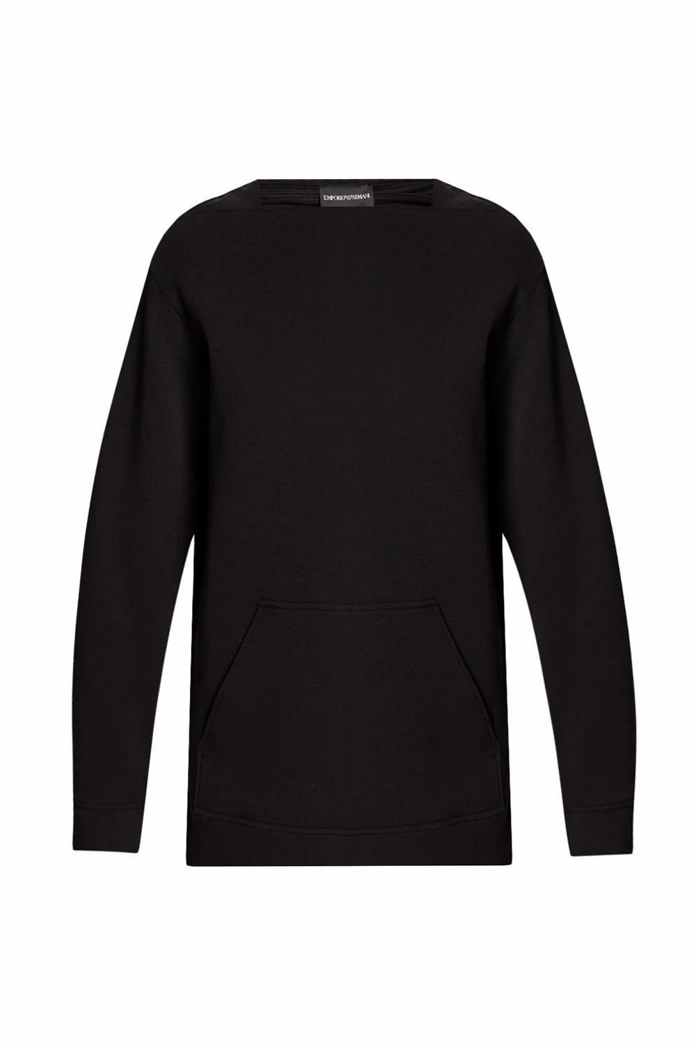 BLACK Sweatshirt with slip pocket