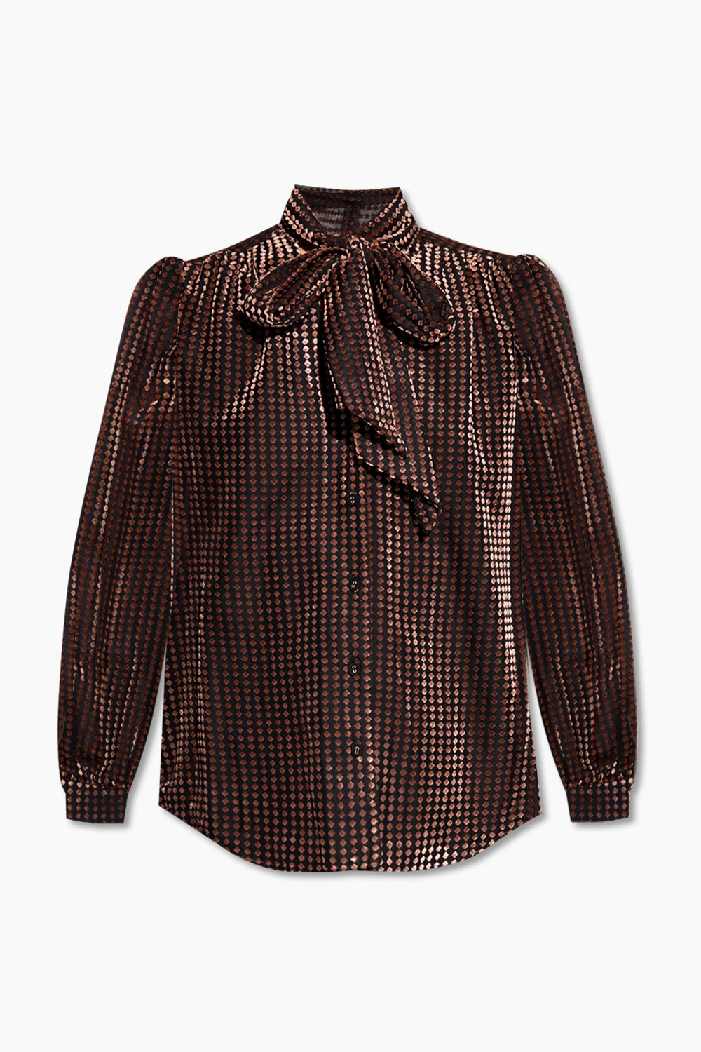 BLACK ‘Harvey’ shirt with tie neck