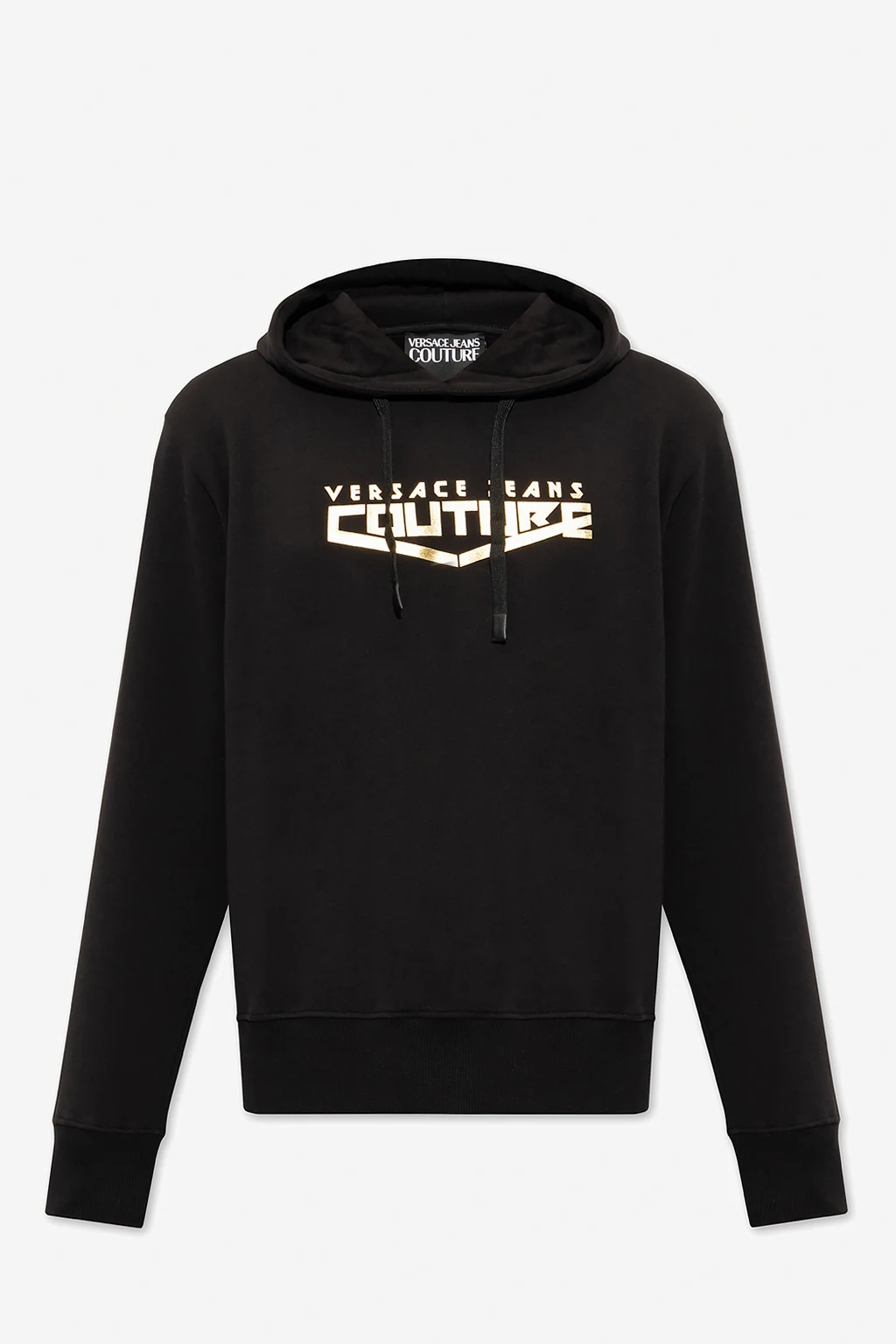 BLACK Logo-printed hoodie