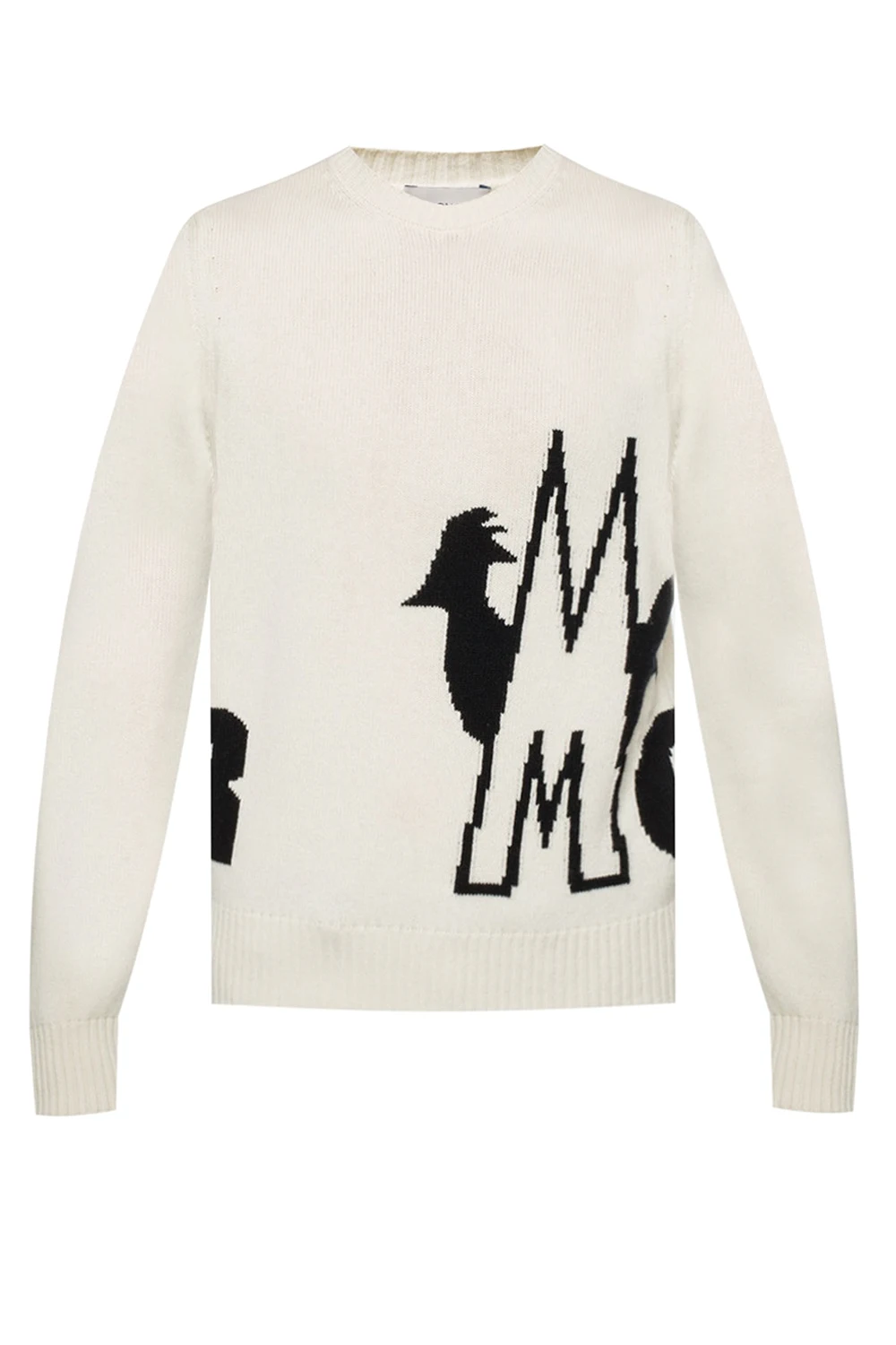 cream Logo-embroidered sweater