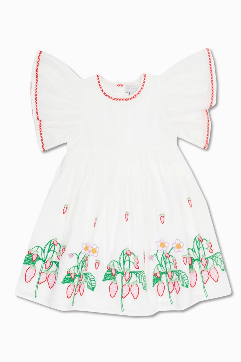 WHITE Dress with floral motif