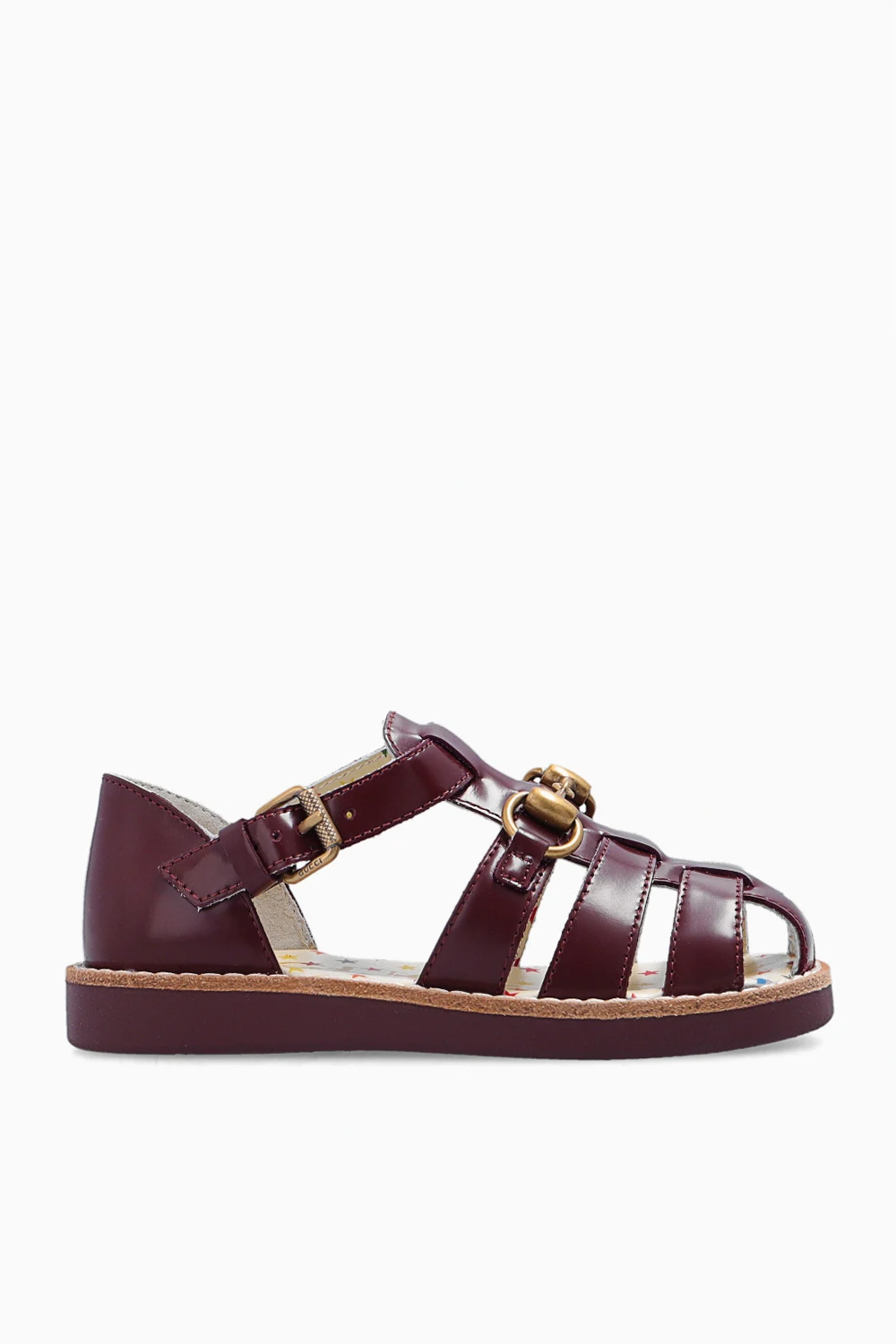 BURGUNDY Leather sandals