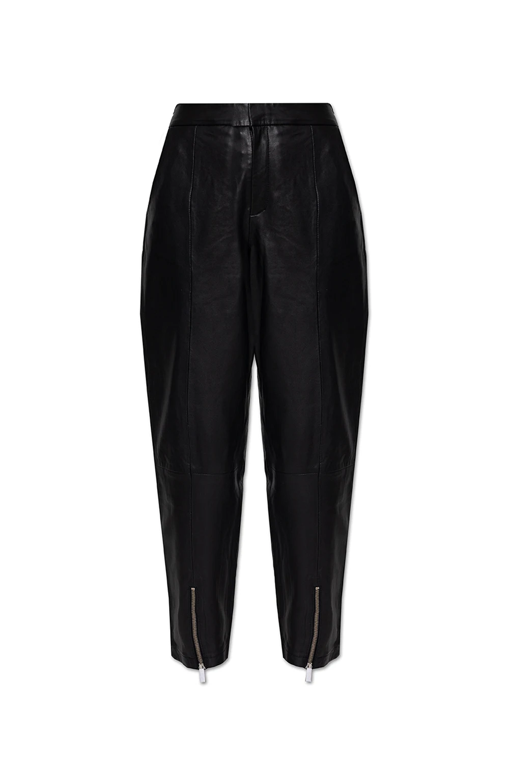 BLACK ‘AbinaGZ’ leather trousers