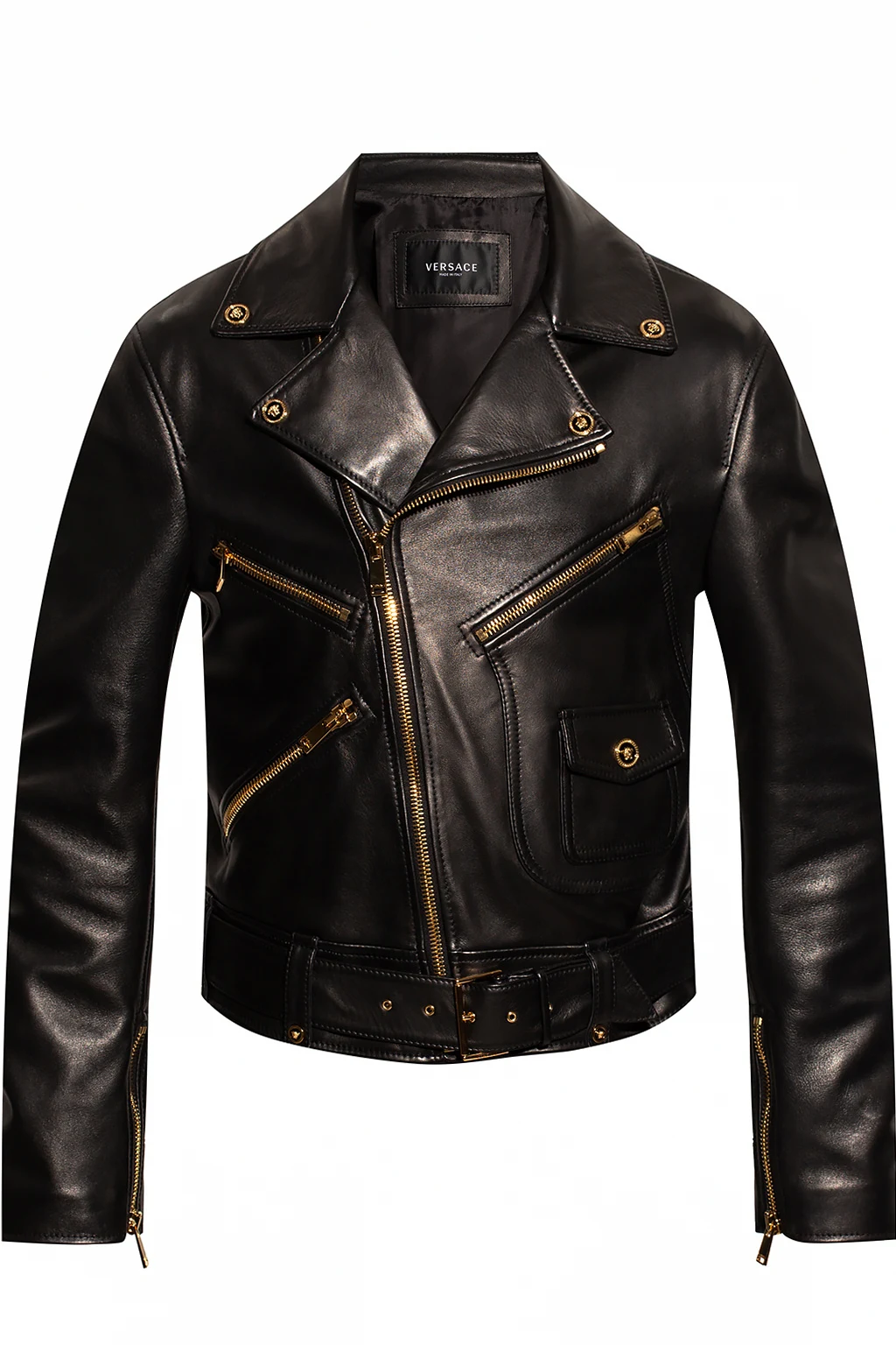 BLACK Leather biker jacket