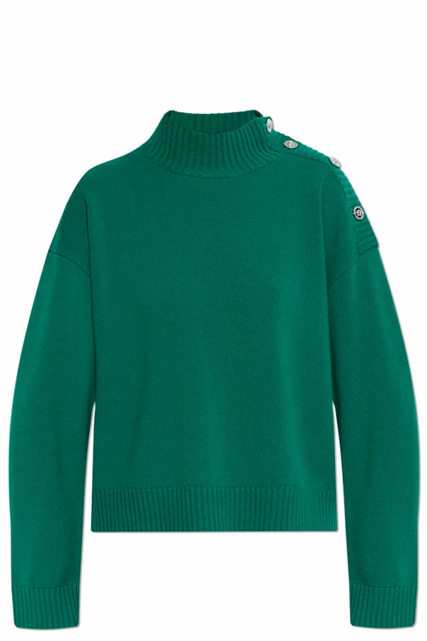 ZIELONY Wełniany sweter
