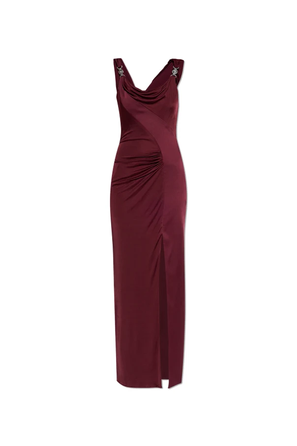 BURGUNDER Kleid mit Drapierung