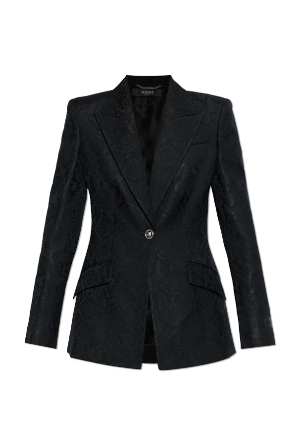 BLACK Blazer with animal print