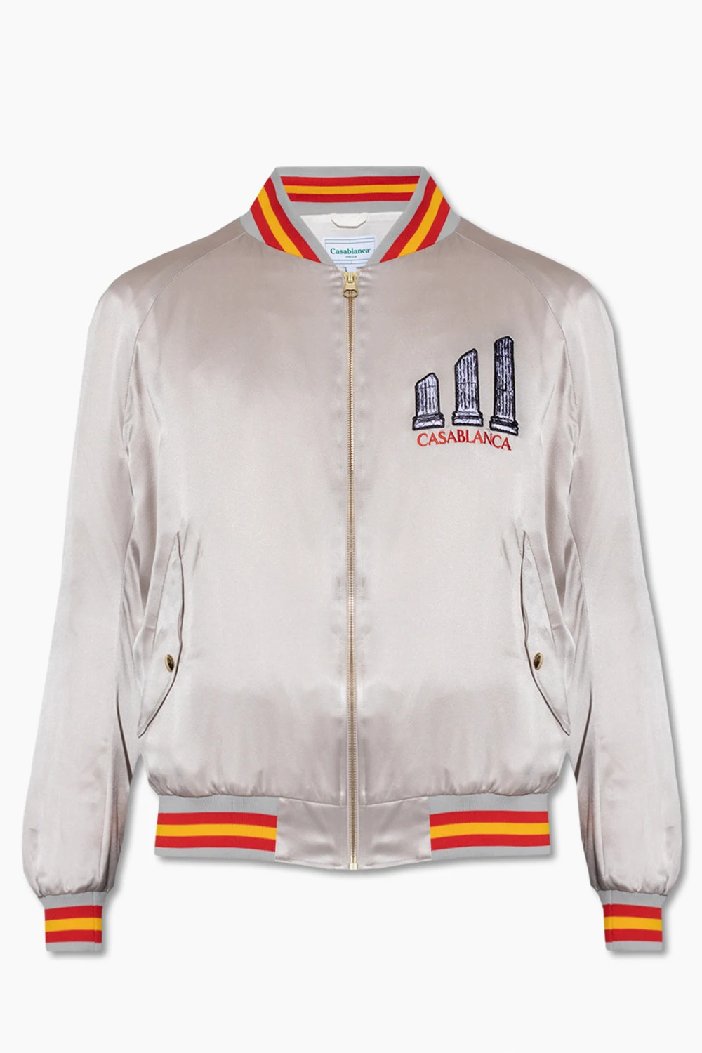 Silk bomber jacket