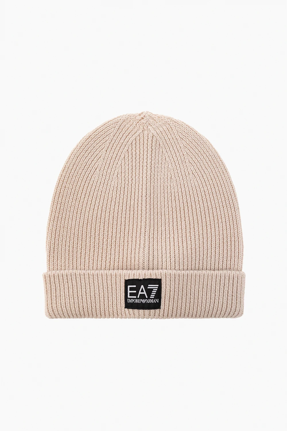cream Beanie with logo
