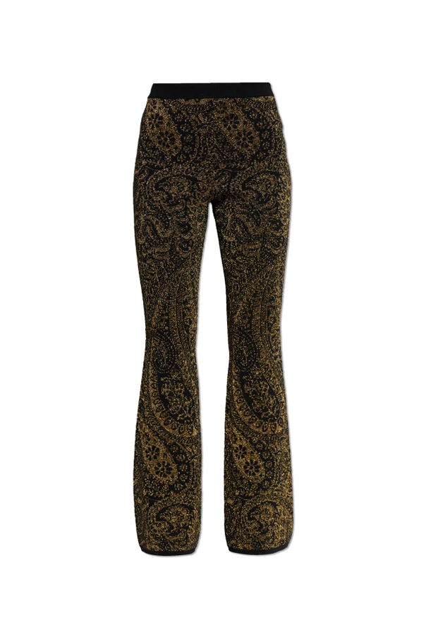 SCHWARZ Hose mit Lurex-Faden
