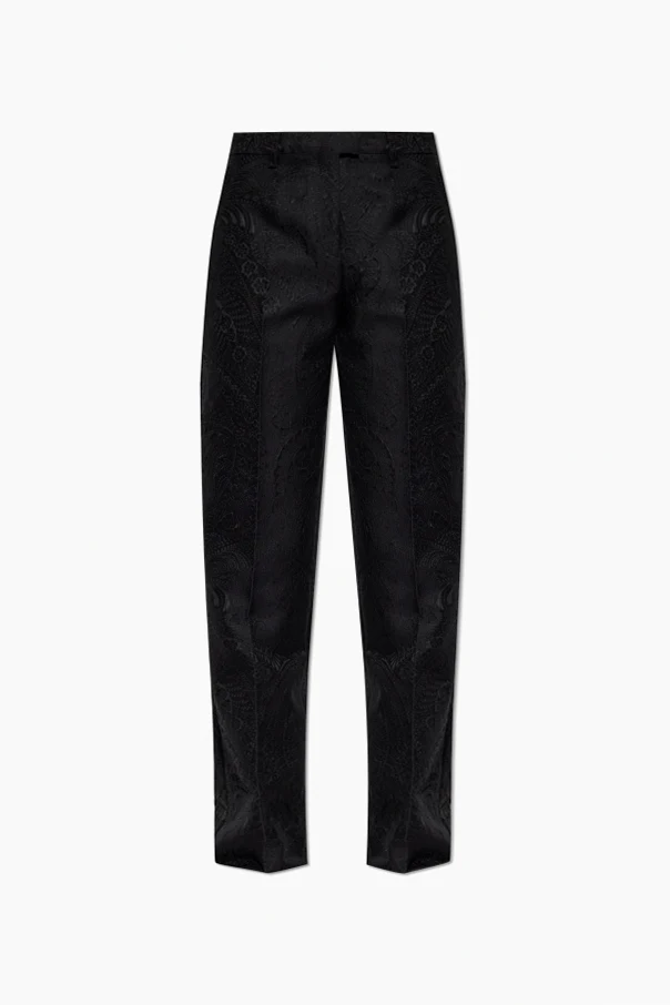NAVY BLUE Creased trousers