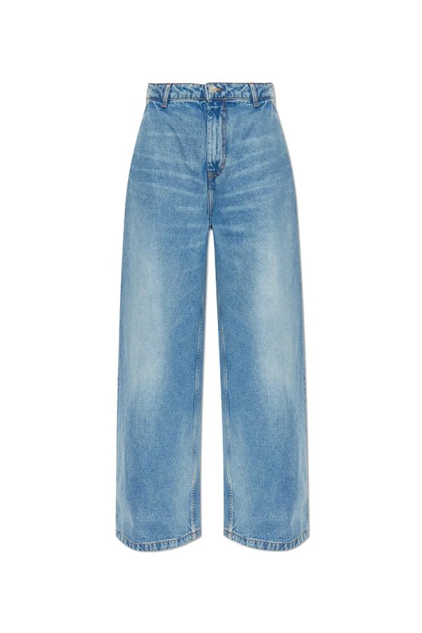 cream Wide-leg jeans