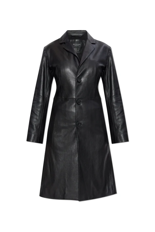 BLACK Leather coat