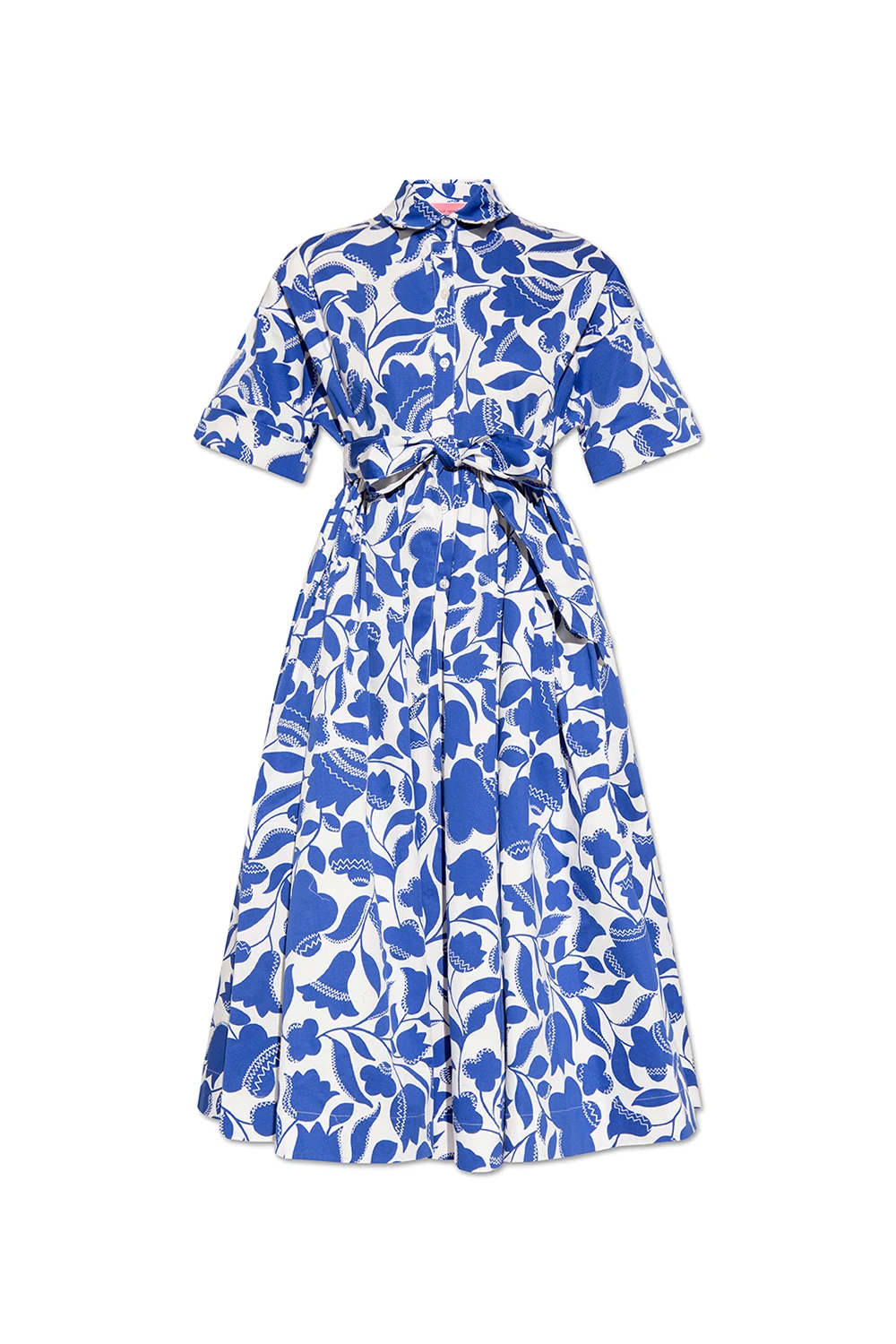 BLUE Dress with floral motif