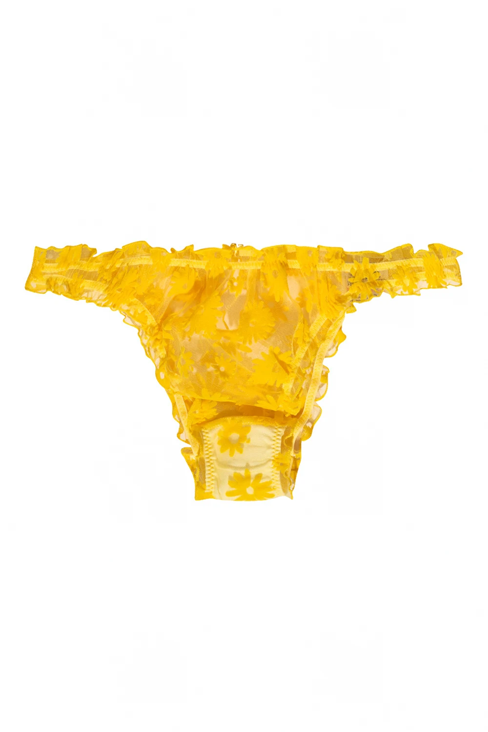 YELLOW  ‘Capucine’ briefs with cut-outs