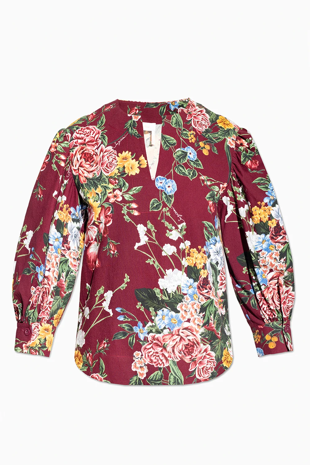 Top with floral motif