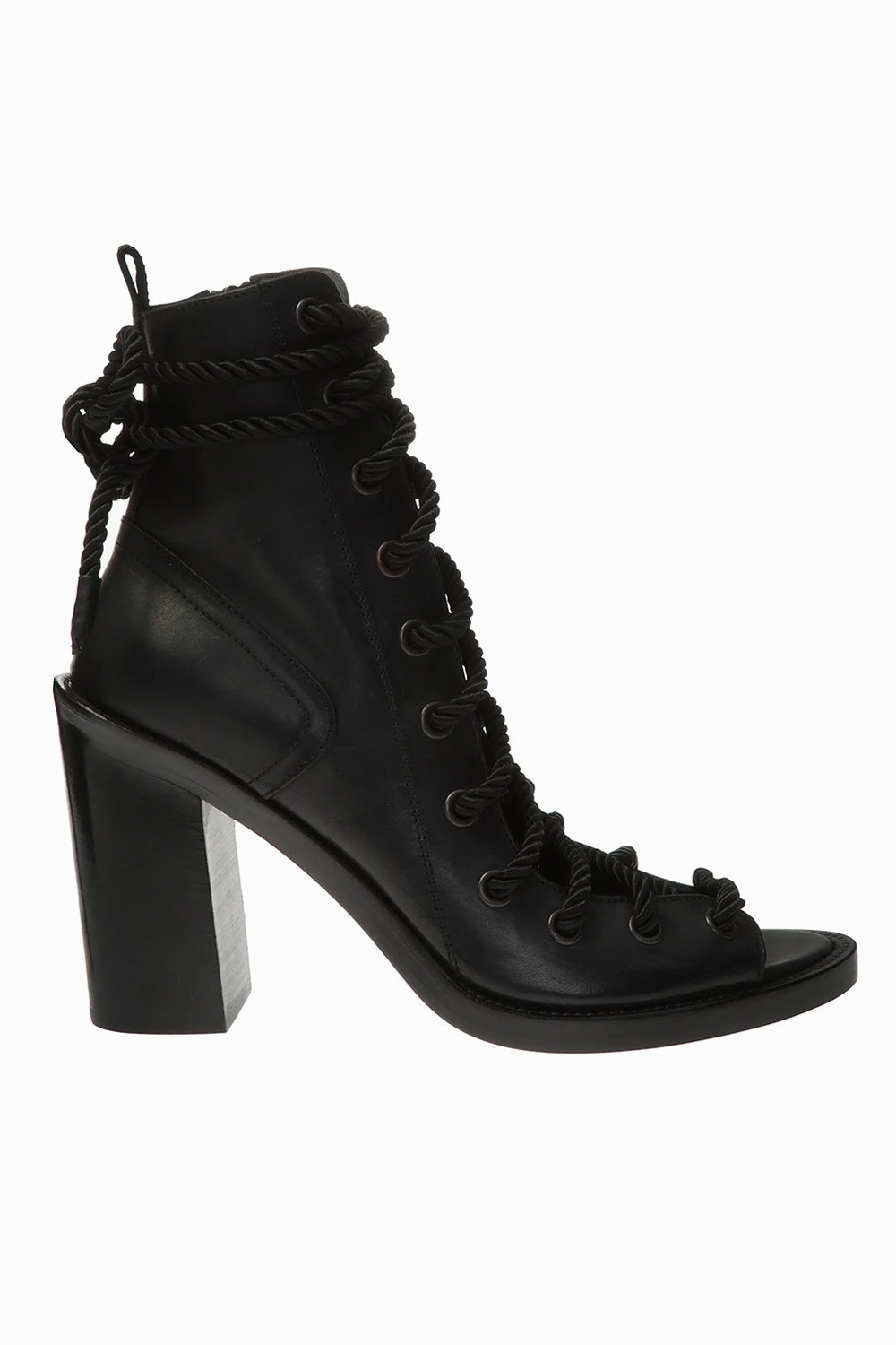 Lace-up heeled sandals