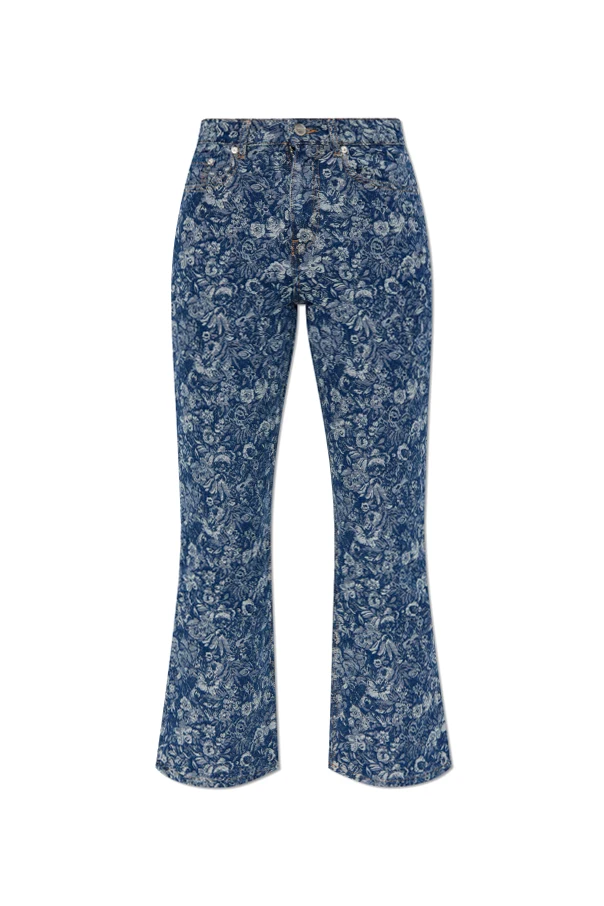 BLAU Jacquard-Jeans