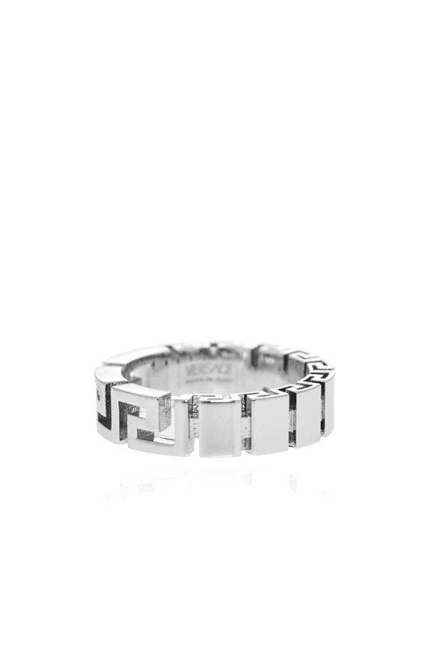 SILBER Ring mit charakteristischem griechischem Muster