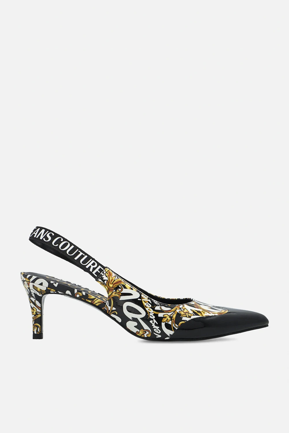 BLACK Patterned pumps