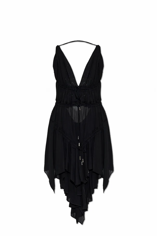 SCHWARZ Kleid mit offenem Rücken