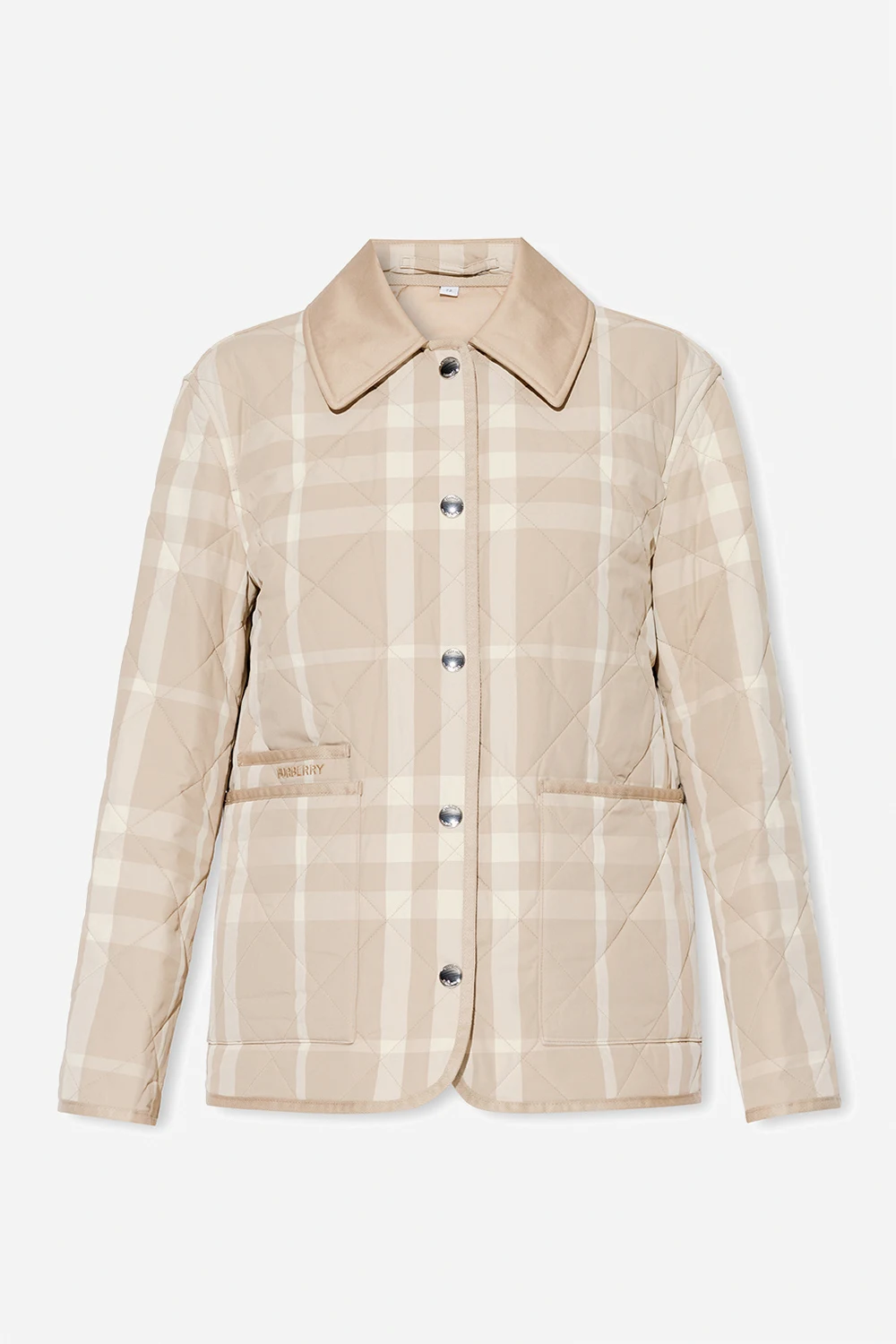 beige Checked jacket
