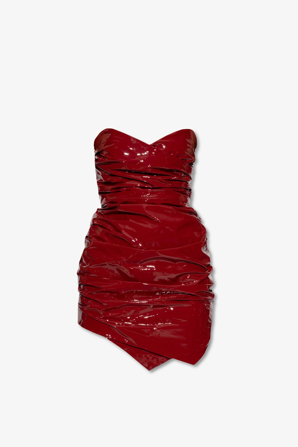 ‘Hania’ glossy strapless dress