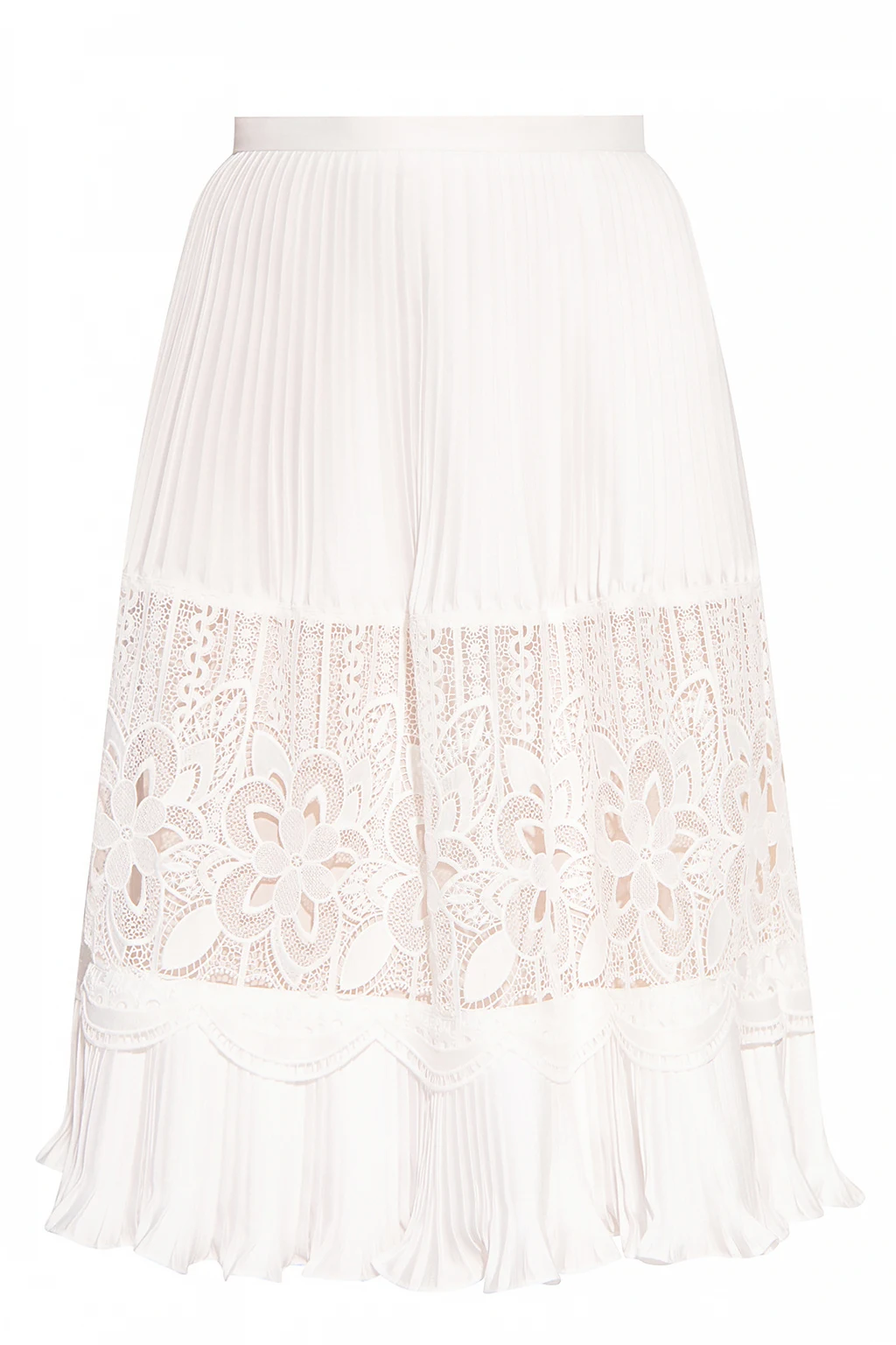 Skirt with openwork cut-outs
