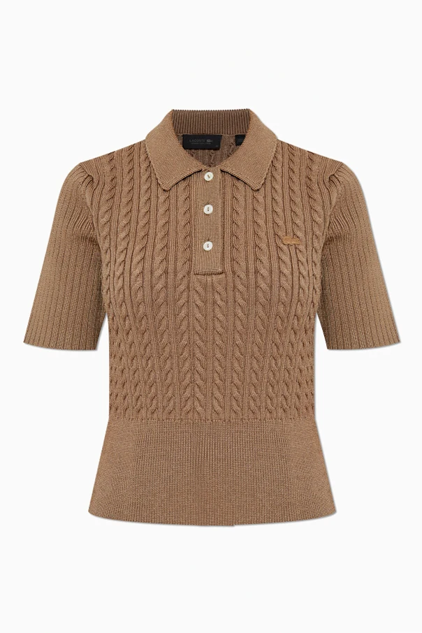 beige Polo with a decorative weave