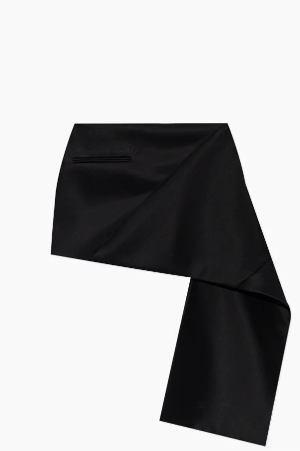 CZARNY Satynowa spódnica