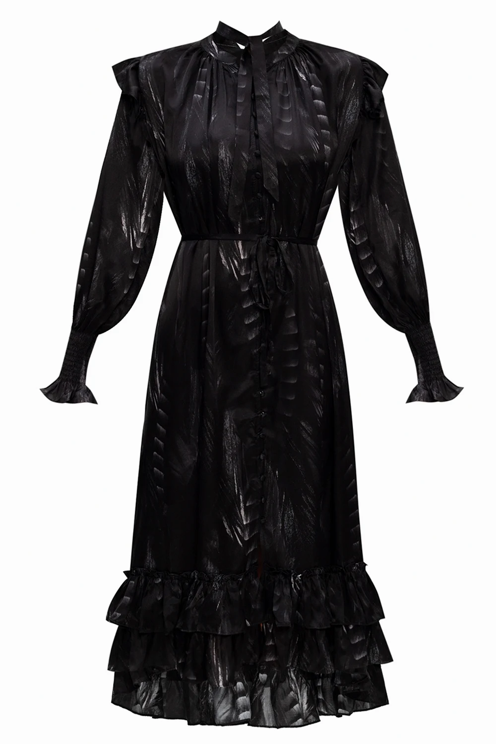 BLACK ‘Lara’ dress with long sleeves