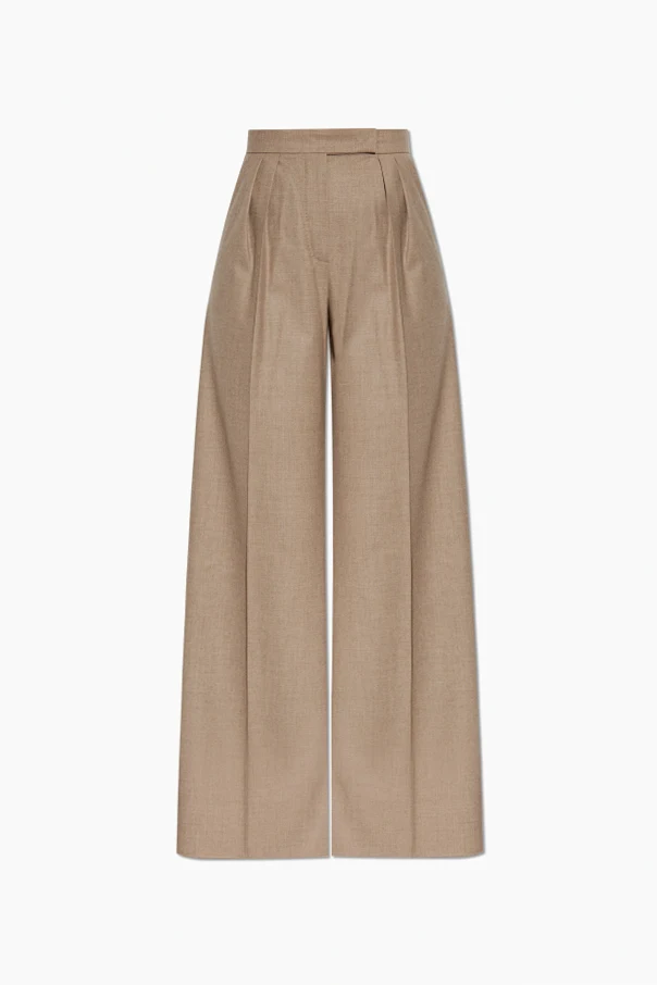 beige Creased trousers `Zulia`