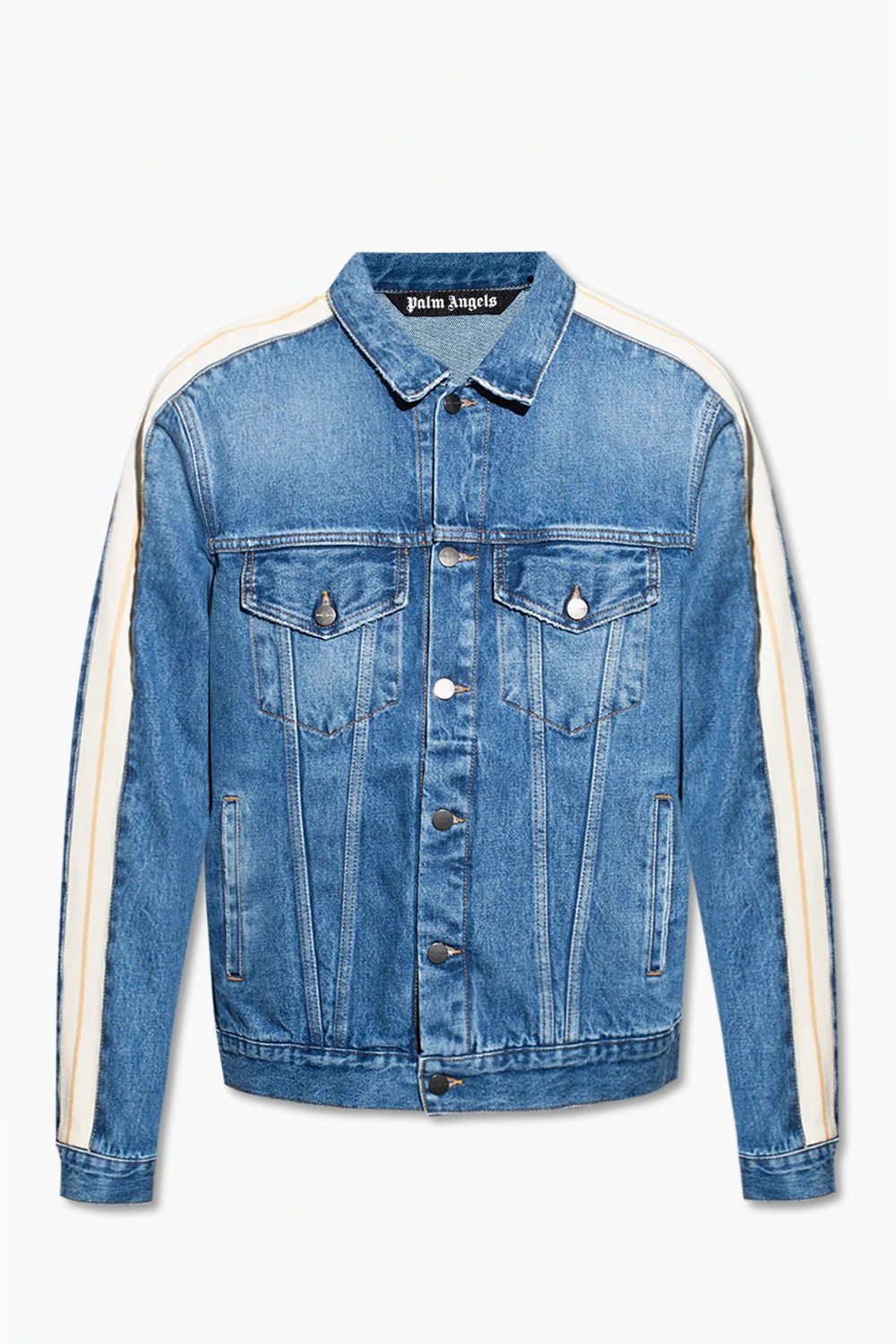 BLUE Denim jacket with side stripes
