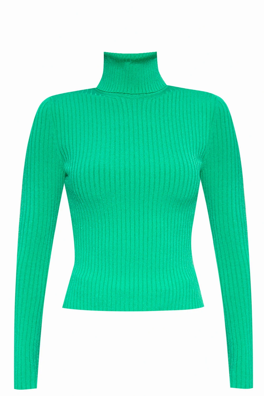 Rib-knit turtleneck sweater