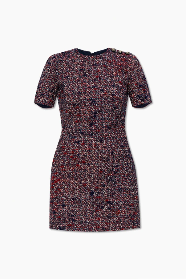 MEHRFARBIG Tweed-Kleid
